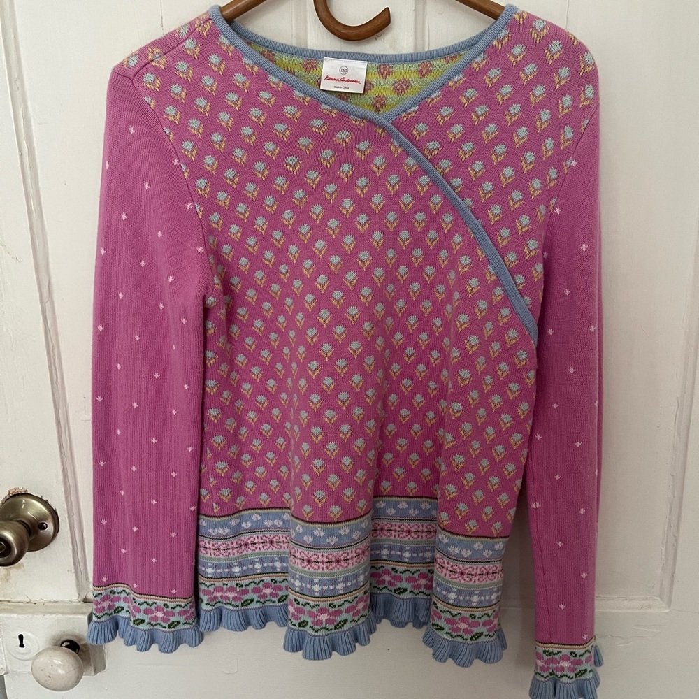 Hanna Andersson Pink and blue sweater